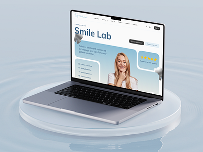 Smile Lab – Modern Dental Clinic Website branding dentalclinic dentalwebsite design landing logo ui ux webdesign