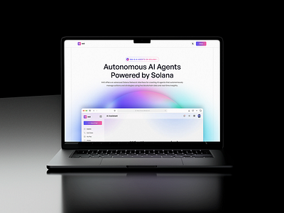 im0 – Autonomous AI Agents on Solana blockchainui crypto cryptodashboard design landing landing page solanadesign ui ux web web3 web3design website
