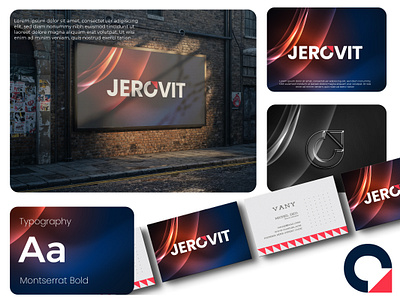 Jerovit Brand Design blue branding design fiverr graphic design illustration logo logo design minimal modern red signature logo stylish top rated unique vitamin