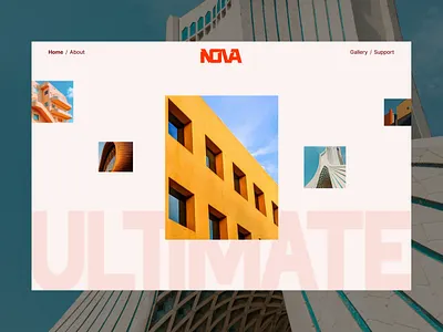 Nova - Morden Architecture Website architecture portfolio bold typography clean layout creative web experience digital branding grid based design innovative interface minimal ui design modern architecture website professional web design project showcase responsive design uxui for architecture visual identity