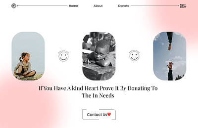 An idea for a donation website, Hope u like it❤️‍🩹! design desing graphic design illustration ui
