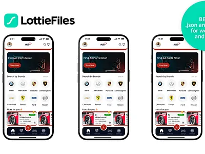 Lottie animation for RevAutomotive App 2d animation app branding corporate style design explainer json lottie motion design motion graphics ui website
