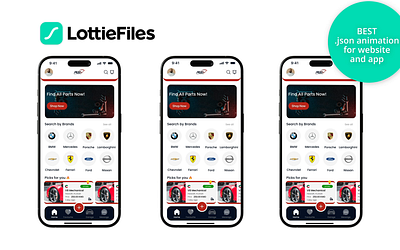 Lottie animation for RevAutomotive App 2d animation app branding corporate style design explainer json lottie motion design motion graphics ui website