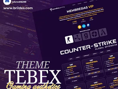 Tebex template design ark coding csgo design development figma fivem fivem template game store gaming gmod gta minecraft premade template rust tebex template theme