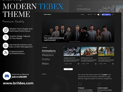 Tebex custom template for your store ark buycraft coding design development figma fivem fivem store fivem template fivem theme game gaming store gmod rust store tebex template theme ui ux