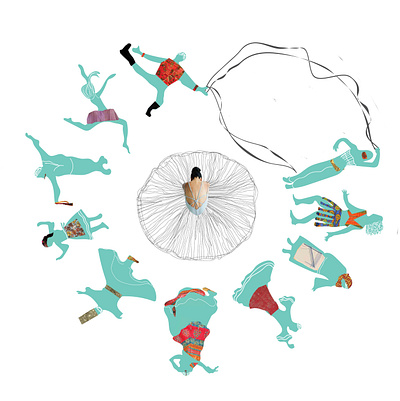 Illustration children collage design graphic design illustration typography vector