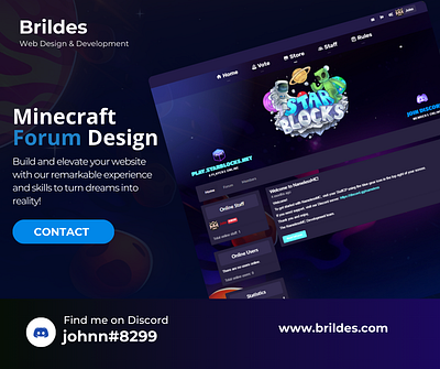 Minecraft custom forum page coding design development figma fivem forum forum design forum page forum template gaming landing minecraft minecraft design minecraft forum website