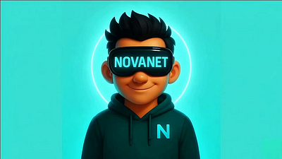 AI Character Design for Nova Net 3d aicharacter animation branding characterdesign digitalidentity humancentereddesign motiondesign techbranding