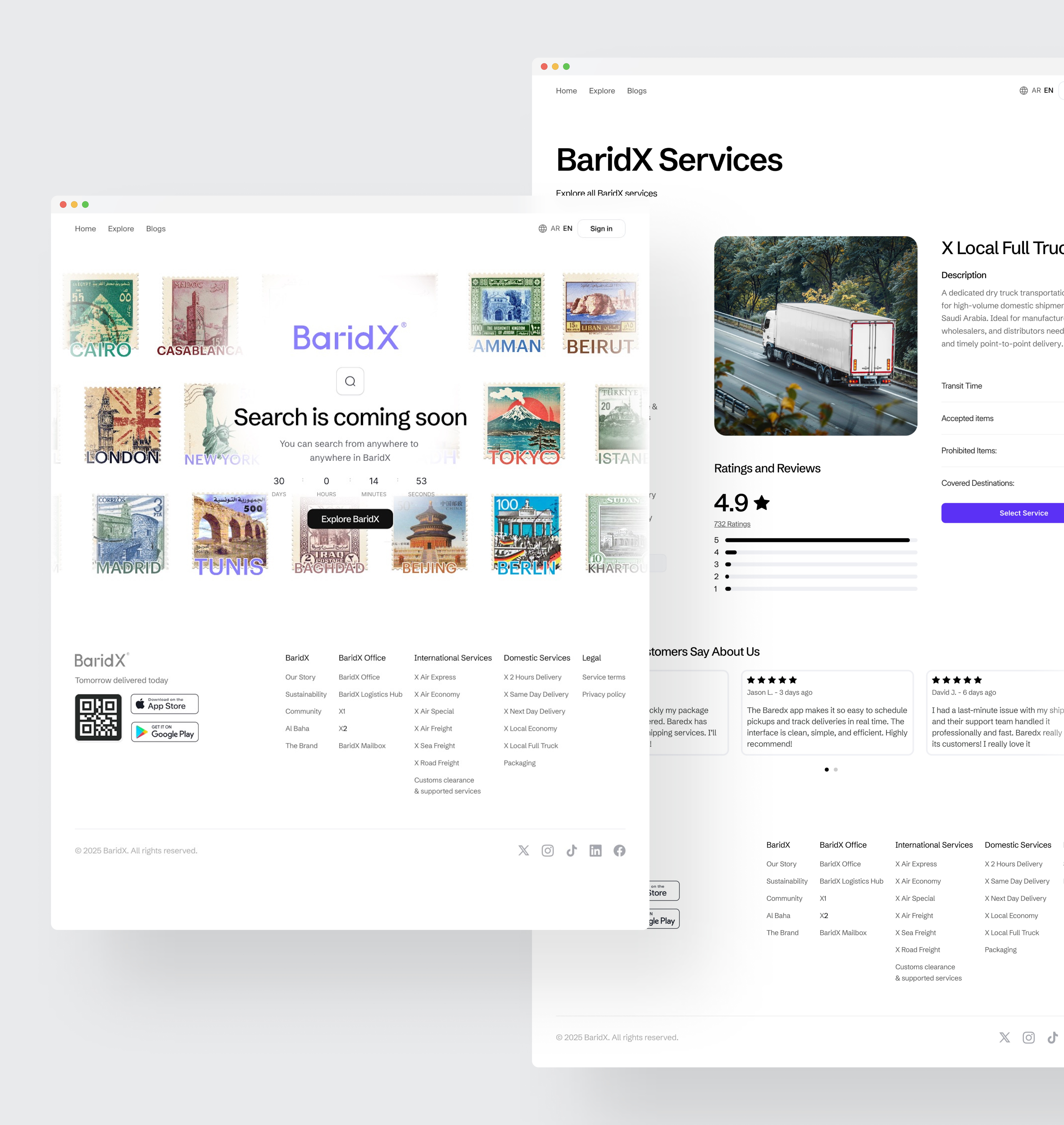 BaridX — Framer Template for Modern Shipping & Logistics cleanui courierwebsite darkmodedesign framerdesign framerlandingpage framermarketplace framertemplate framerwebsite freightux logisticsdesign modernwebdesign productdesign responsivedesign saasdesign shippingplatform startupwebsite techstartup uidesign uxdesign webdesign