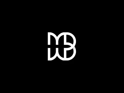 MBW graphic design letterform logo