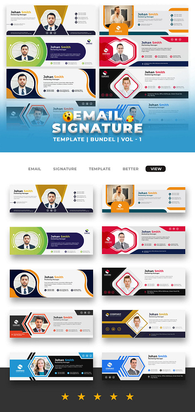 Email Signature Template Bundle - 1