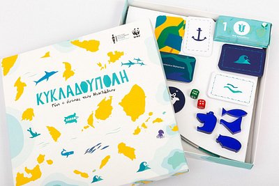 Cycladoupolis board game for WWF children design graphic design illustration logo typography vector