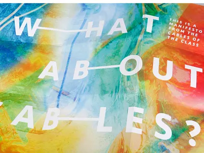 Cables manifesto poster art direction concept design graphic design illustration poster typography