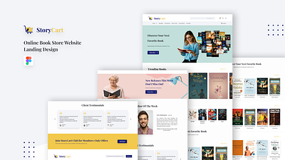 Story Cart - Online Book Store Website Landing Page typography
