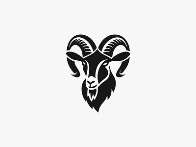 Goat Logo agency animal logo branding elegant emblem farm goat logo horns illustration lines logo design minimal logo premium rebrand sports symmetry tribal