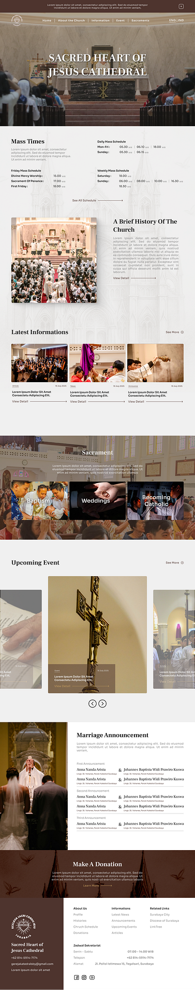 Cathedral web design branding design ui uiux web design webdesign