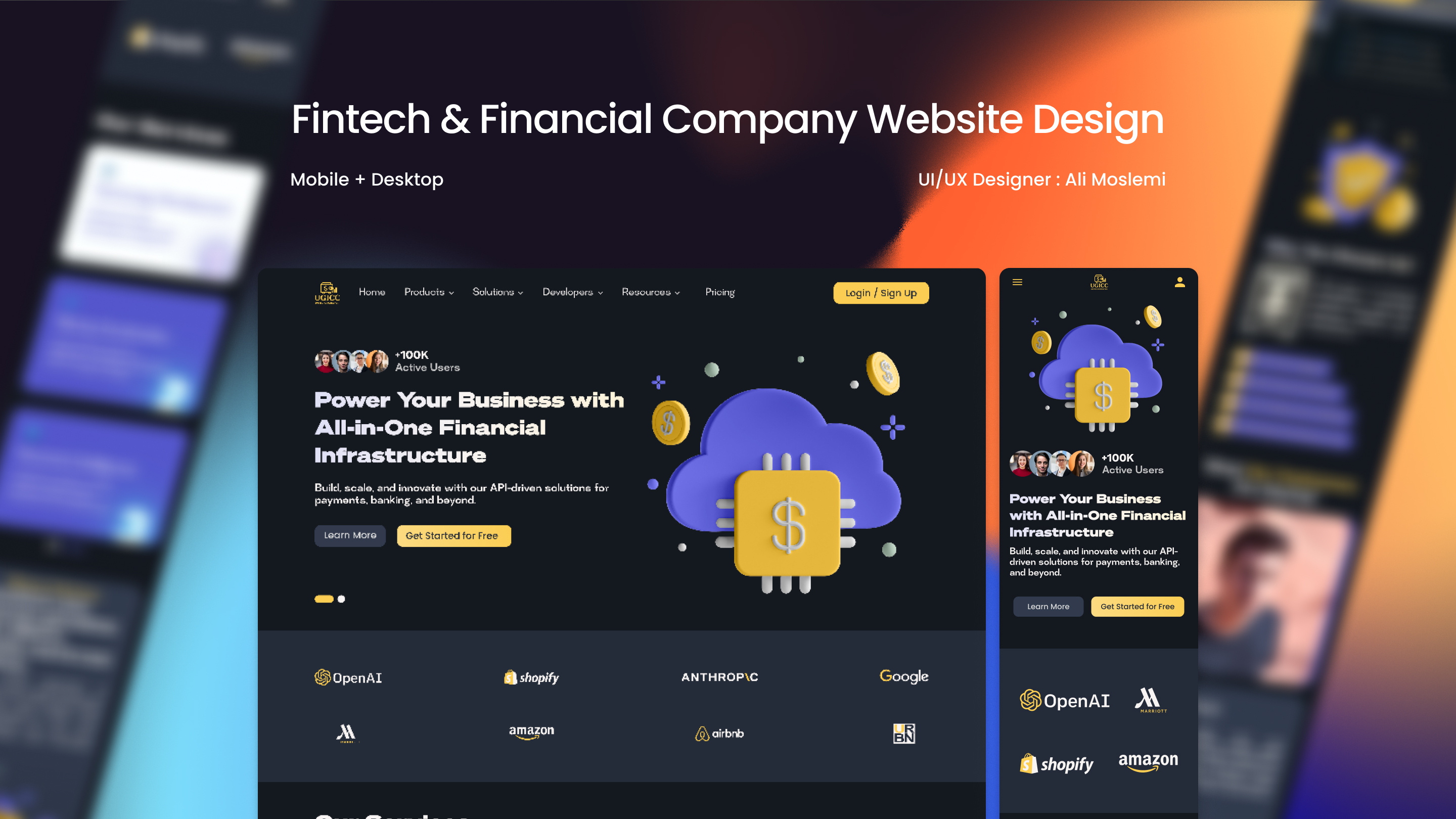 Website Design For UGICC Fintech Company branding design elementor figma graphic design illustration logo ui vector web design