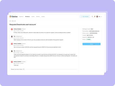 Reopen Request Chat Component account deactivation activateuser admin tools adminpaneldesign adminworkflow create workspace deactivateaccount inactivate account multiusermanagement reopen request request id requestmanagement supportuxflow ticket status ticketingdashboard useraccountflow uxforsupport uxinenterprise workplace controls