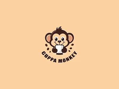 Cuppa Monkey – Coffee with a Smile brand branding company design graphic design identity illustrator logo minimalist modern