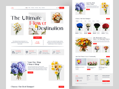 Flower Shop Landing Page best designer branding bussiness ecommerce flower flower shop landing page marketing top designer uiux uiux designer web designer webdesign website website design