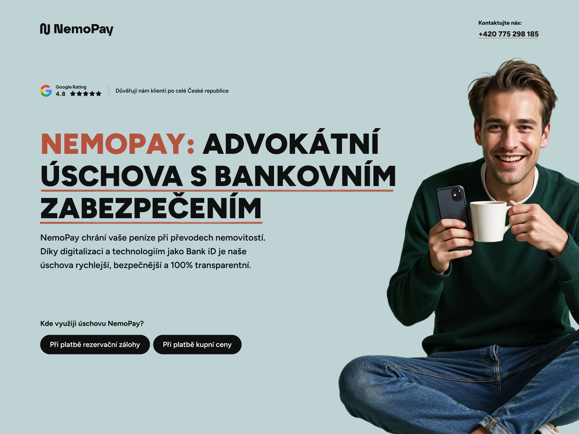 Nemopay - Hero v1 accessibility business clean figma google rating h1 hero intro landing page loan modern section web website