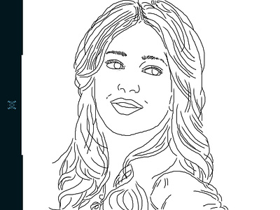 Portrait Practice_ Shruti Haasan_ In Lines_07 illustration