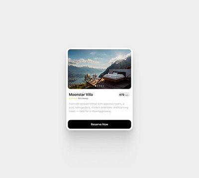 Booking Ui Card Design aesthetic booking booking card booking ui clean design design figma hotel interface design minimal design simple design typography ui ui card user interface ux web design webflow