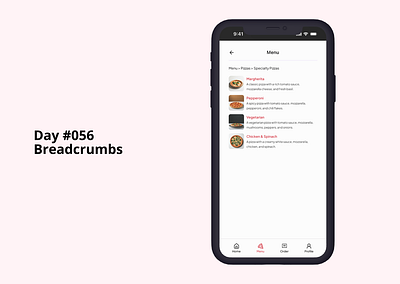 Day 56 Breadcumbs - Daily UI Challenge dailyui ui