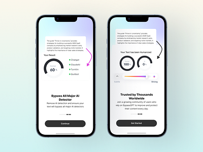 AI Checker Onboarding UI branding design logo
