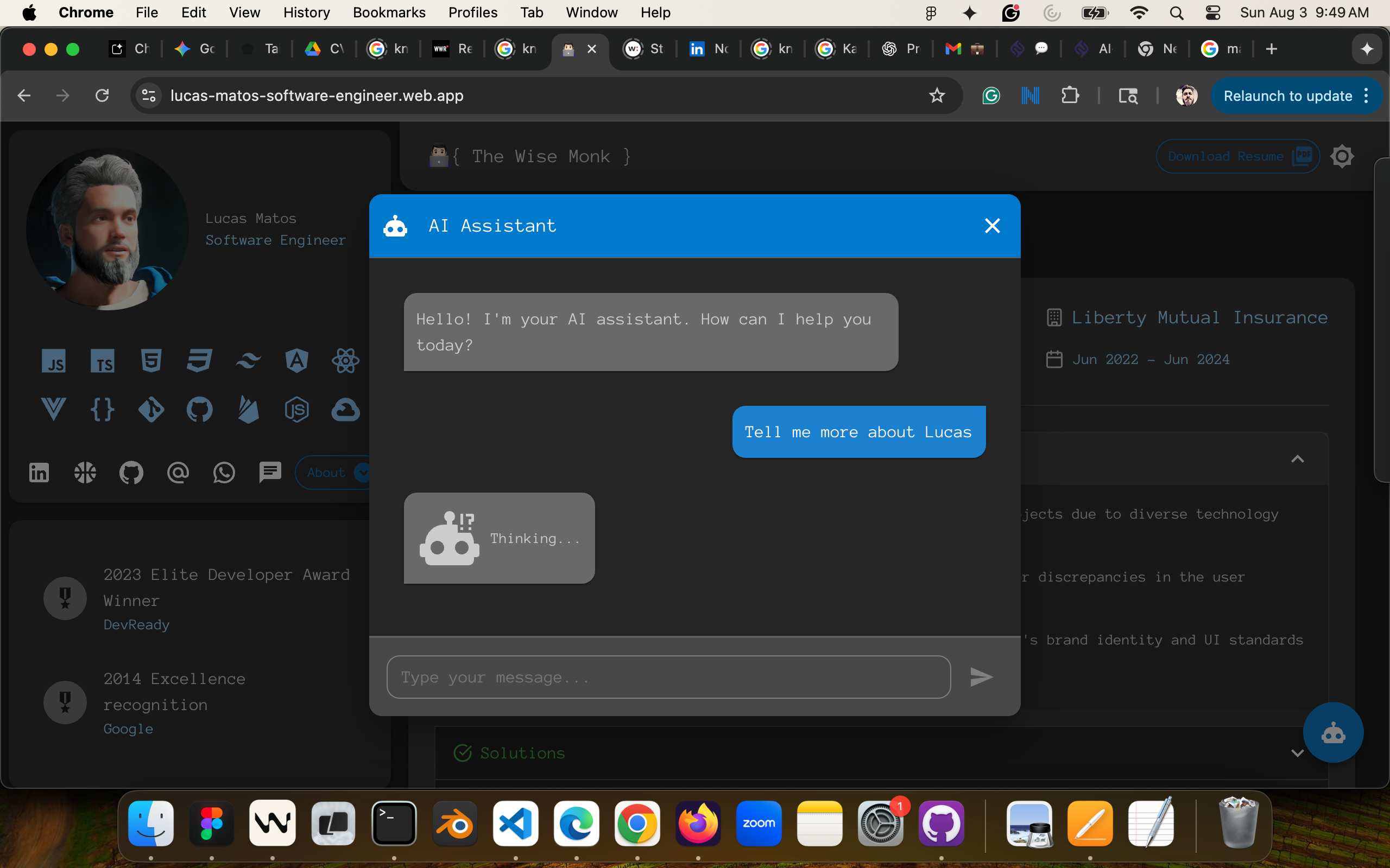 Example of Google Gemini - Chatbot Integration