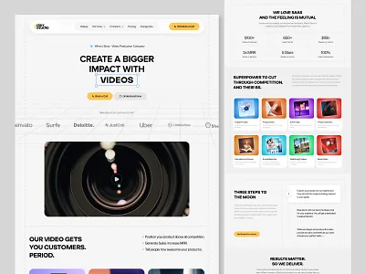 Video Editing Agency Website Design UI agency uiux agency web design agency website best agency website design design agency website design studio home page landing page ui design uiux video agency landing page video agency website video editing video editing agency ui video editing agency website video editing website design video production web design