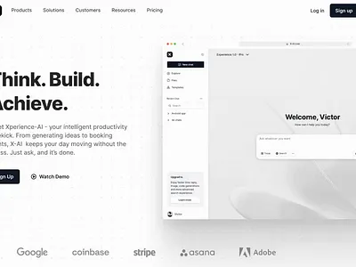 Hero section - Xperience uikit animation design gif graphic design inspiration landing page mp4 ui uikit ux web