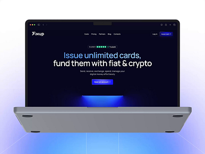 Website Design for Fintech company Finup animation bank card credit card crypto finance fintech landing page payment uxui web design web development website