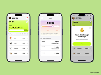 Personal Finance Assistant aesthetic design figma finance app mobile app ui mobile ui modern app design personal app ui personal finance app simple design