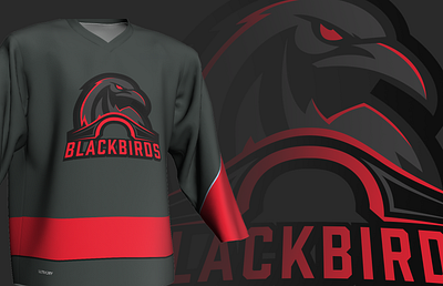 Alter Bridge - Blackbirds Sports Logo Concept bird black bridge crow hockey jersey metal nhl raven red rock sports sports logo