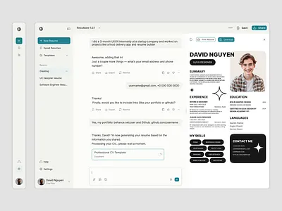 ResuMate – AI Powered Resume Builder UI aiux dashboard design productdesign resumebuilder uidesign