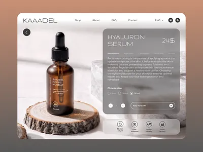 KAAADEL cosmetics cosmetics shop site ui website