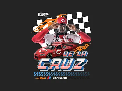 90s NASCAR-Inspired Elly De La Cruz T-Shirt Design 90s baseball brand design brand identity brand identity design branding design graphic design logo logo design logo designer mlb nascar racing retro shirt t shirt design ui