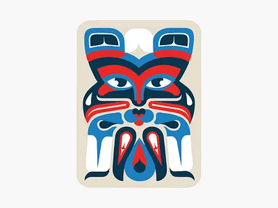 NorthShore Artpop cat cilabstudio design firstnation illustration mask totem tribal vancouver