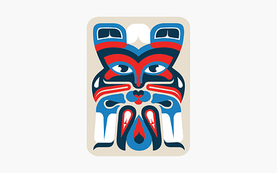 NorthShore Artpop cat cilabstudio design firstnation illustration mask totem tribal vancouver
