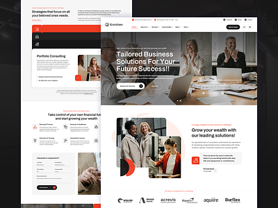 Enrichen Business Consultant accountant advisory agency broker business business consultant business consulting consultant consulting corporate creative finance finance business financial advisor insurance small business ui