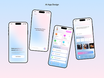 AI app UI UX image, chat generator ai app ai ui ux chat ai graphic design image generator ui