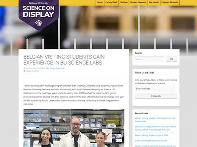 Bellevue Science Lab Blog branding design logo ui ux