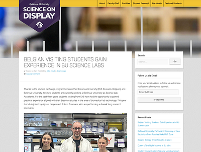 Bellevue Science Lab Blog branding design logo ui ux