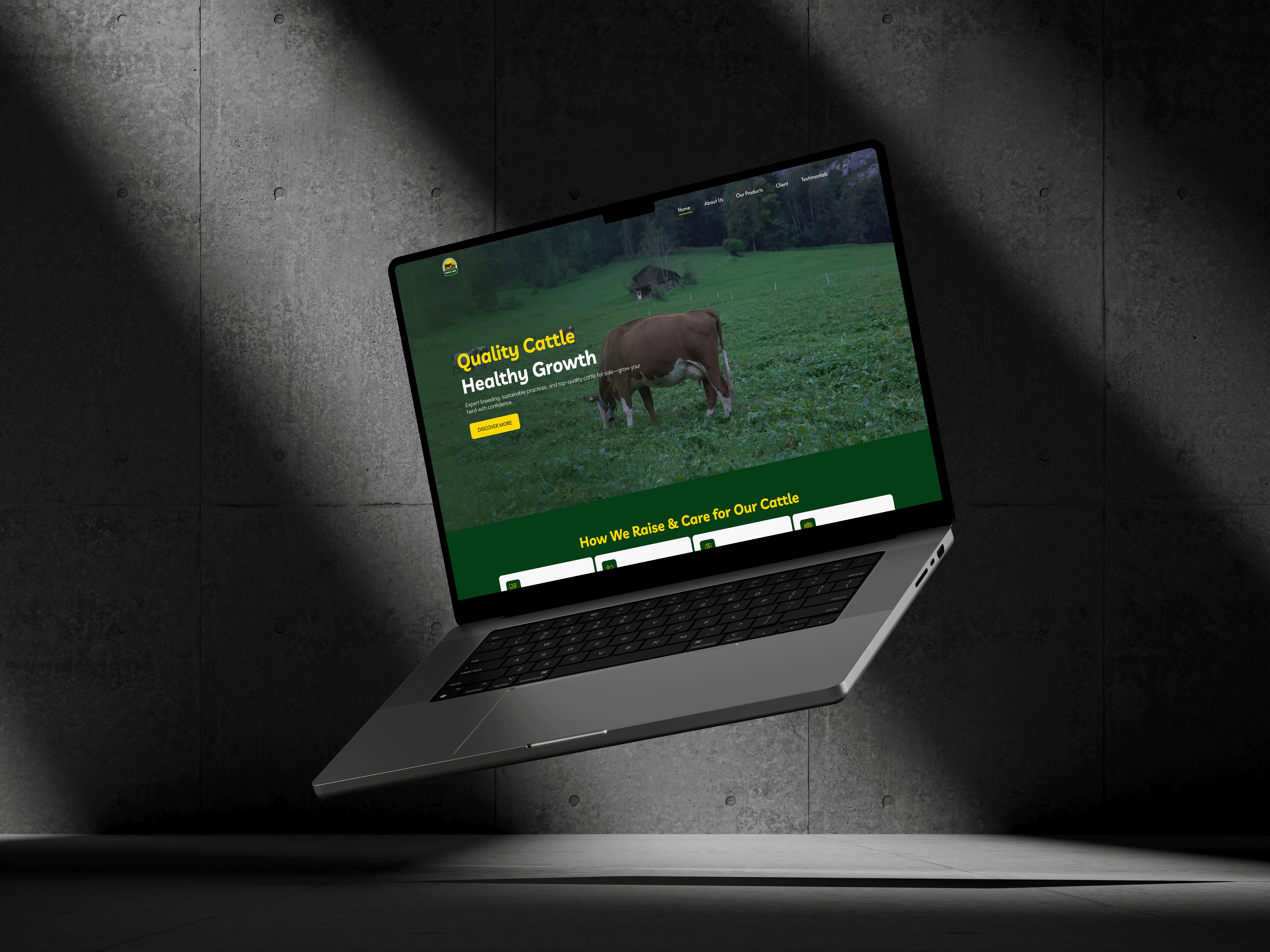 Bornil Agro – Sustainable Cattle Farming Website Design agrofarm agrofarming agrotech cattle cow dairy farm farming landingpage ui uidesign uxdesign website