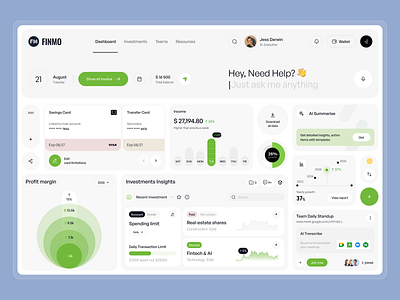 Finmo Investment Dashboard Design application dashboard dashboard design dashboard ui fintech investment dashboard minimal design software design ui uiuxdesign ux web app