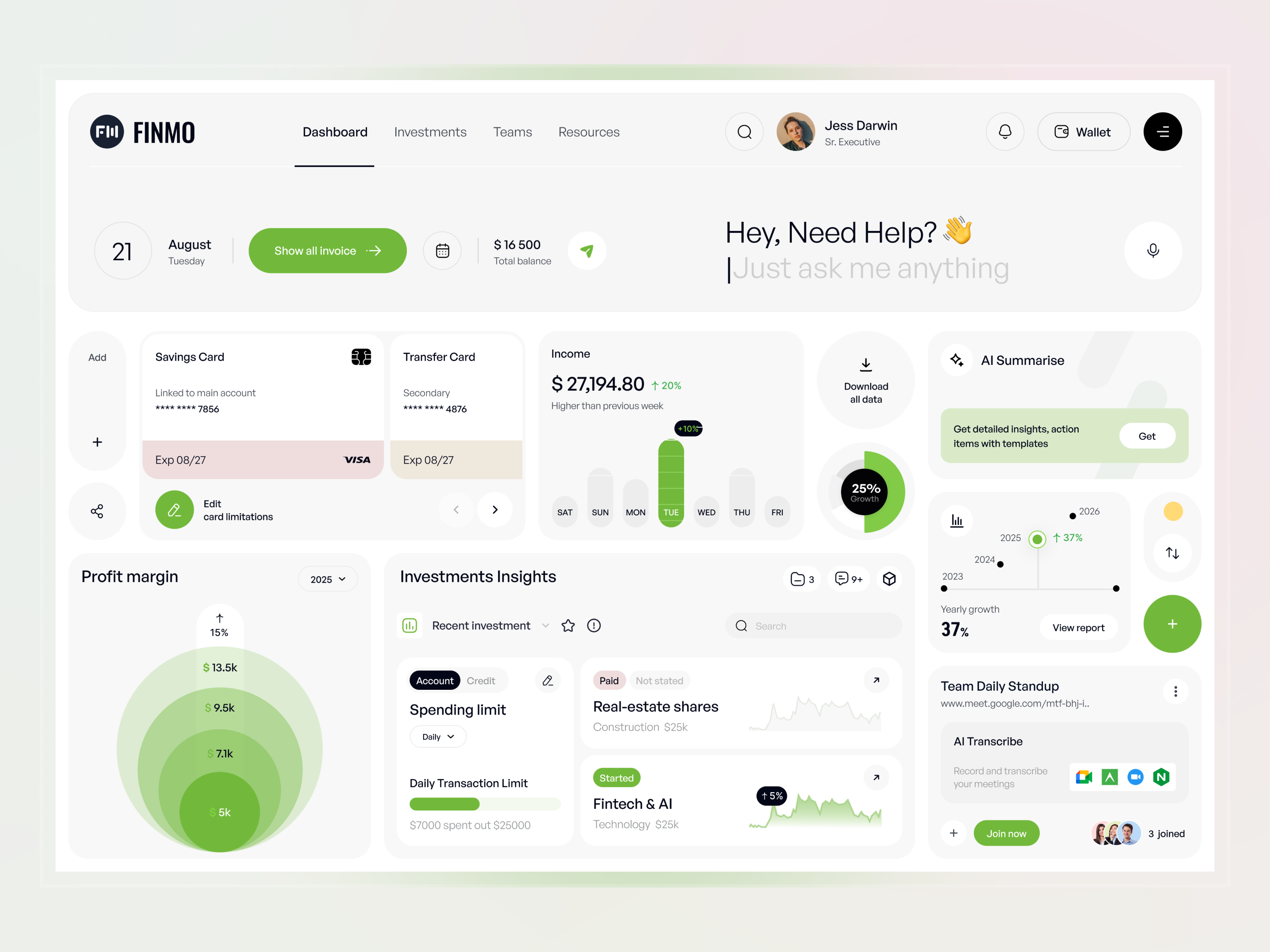 Example of Dashboard, Software & Web App Design