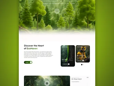 Interactive Jungle Website – Parallax & Motion animation figma graphic design motion graphics ui
