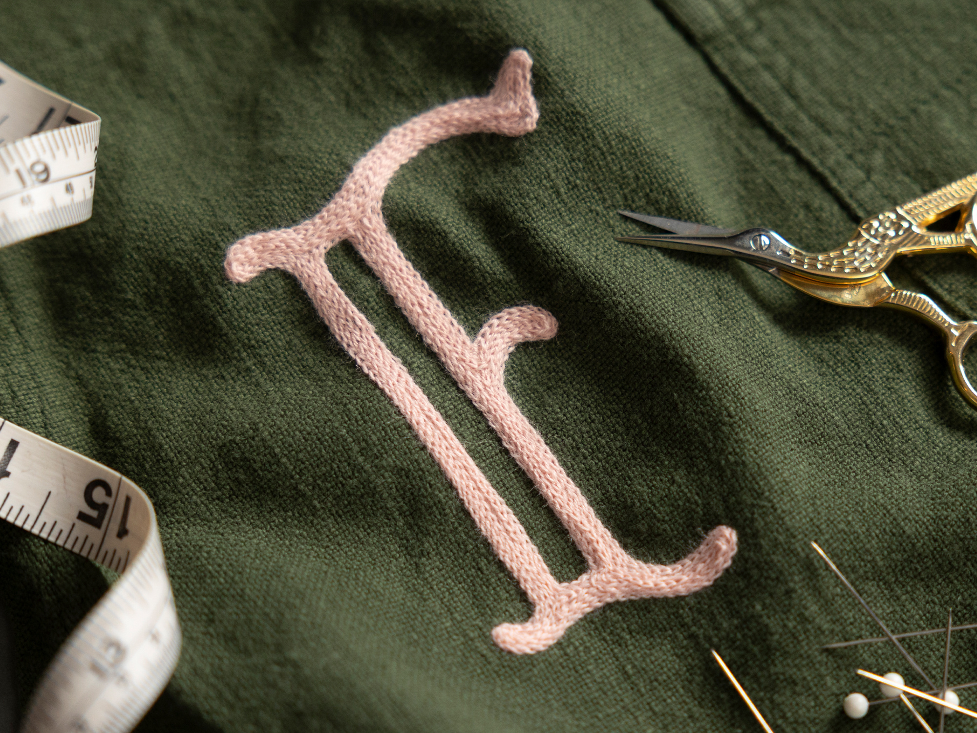 Fleurs Chain Stitched Apron apparel brand branding chain stitch cloth custom embroidered embroidery f fabric icon identity logo monogram sewn symbol unique