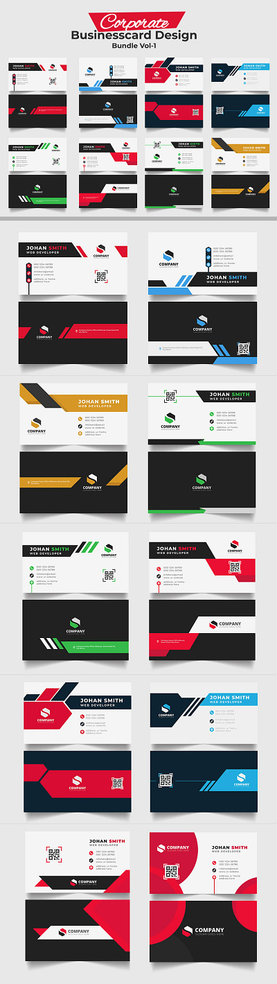 Corporate Business Card Template Design visiting card